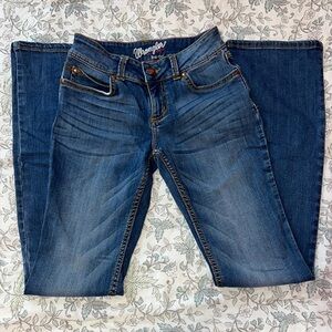 Wrangler Blue Women's low-rise bootcut Jeans 0x34